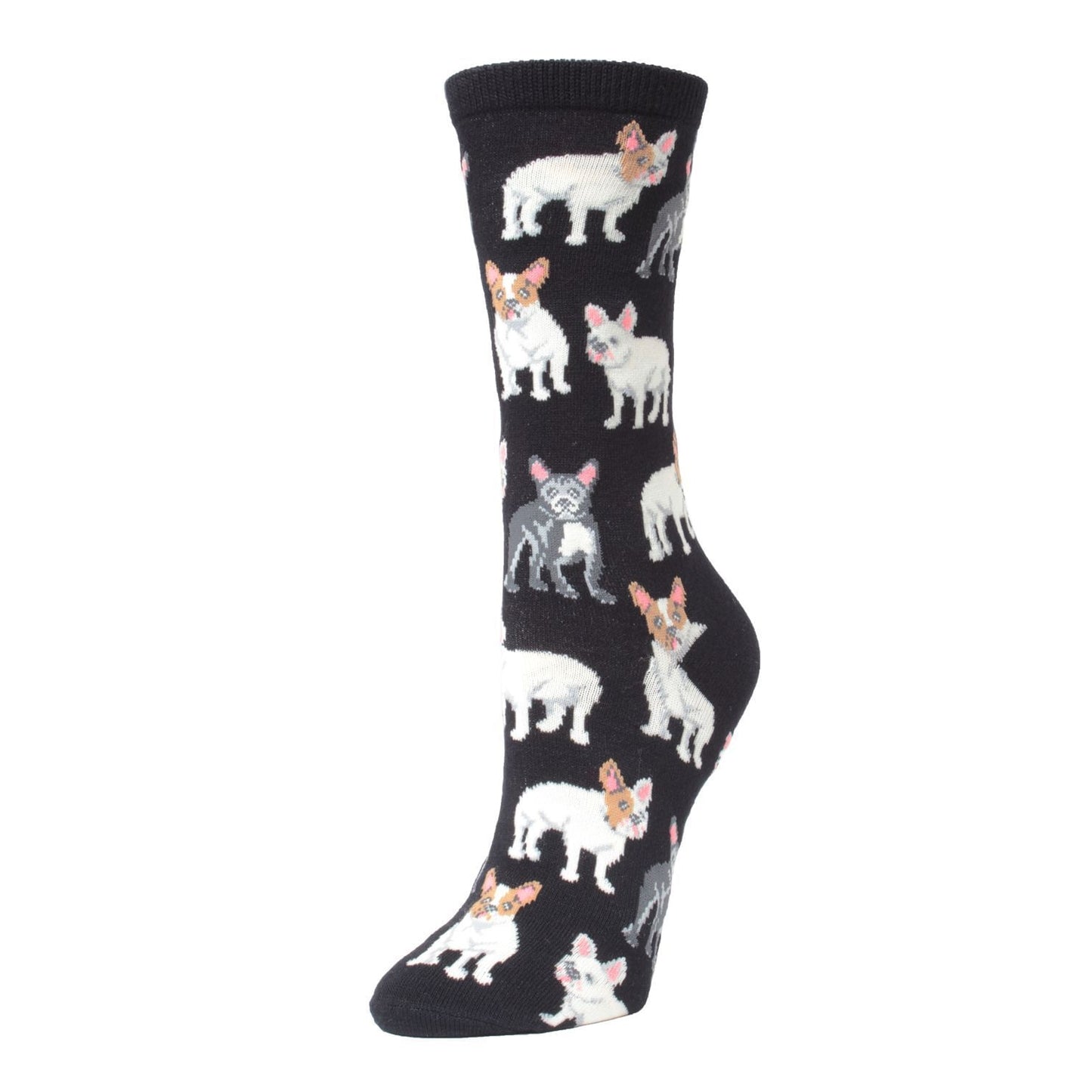 French Bulldog Bamboo Blend Crew Socks