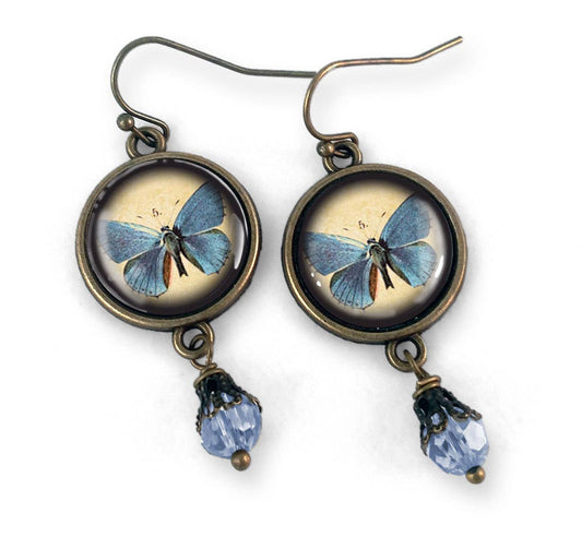 Blue Butterfly Earrings