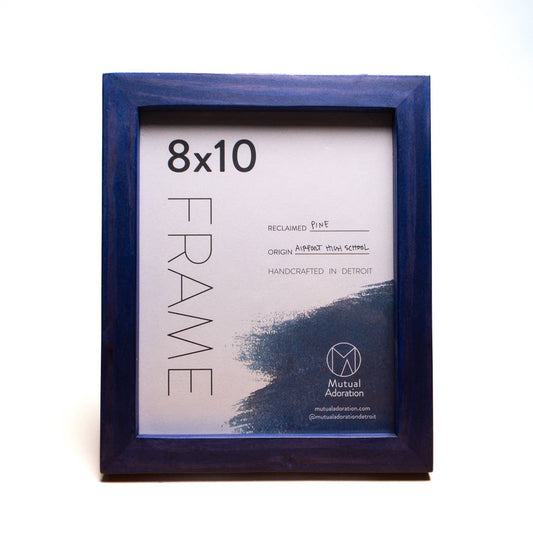 8x10 Indigo Blue Reclaimed Wood Picture Frame