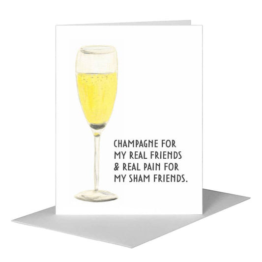 Champagne Glasses - Greeting Card