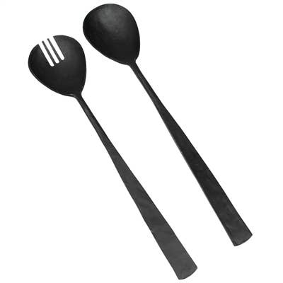 Zane Salad Servers, Black