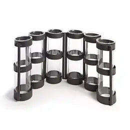 Six-Tube Hinged Vases on Rings Stands