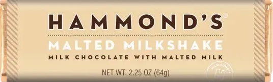 Hammond’s Malted Milkshake Milk Chocolate Candy Bar