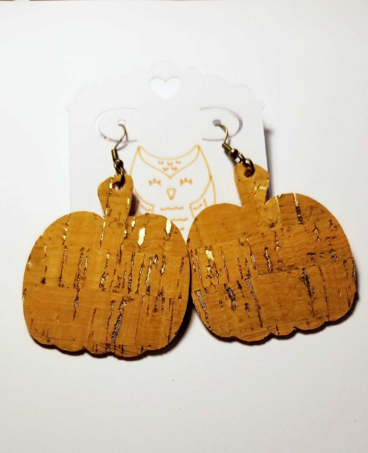 Double Sided Orange Pumpkin Fall Earrings