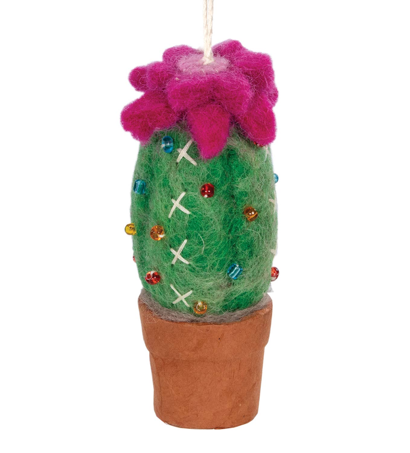 Beaded Torch Cactus Ornament