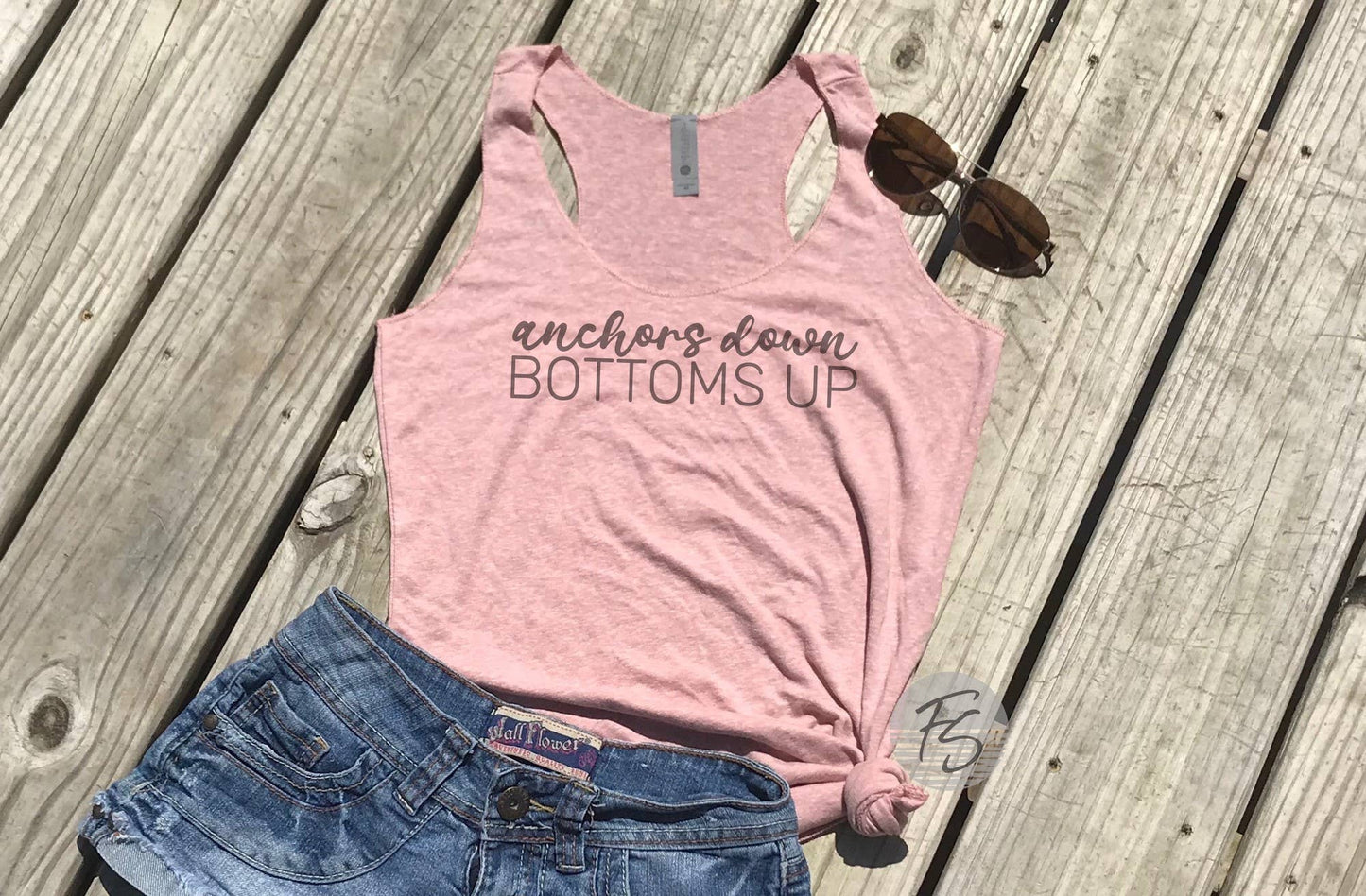 Anchors Down Bottoms Up Tank Top