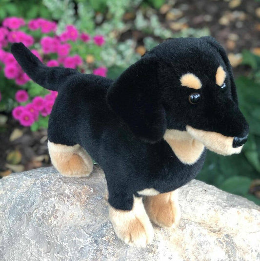 Strudel Our Black and Tan Plush Dachshund Puppy Dog