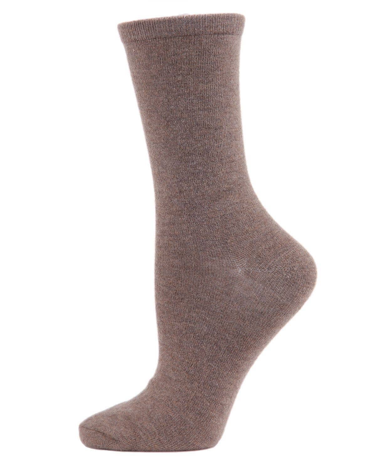 Flatknit Cashmere Crew Sock Size 9-11 Hemp Heather