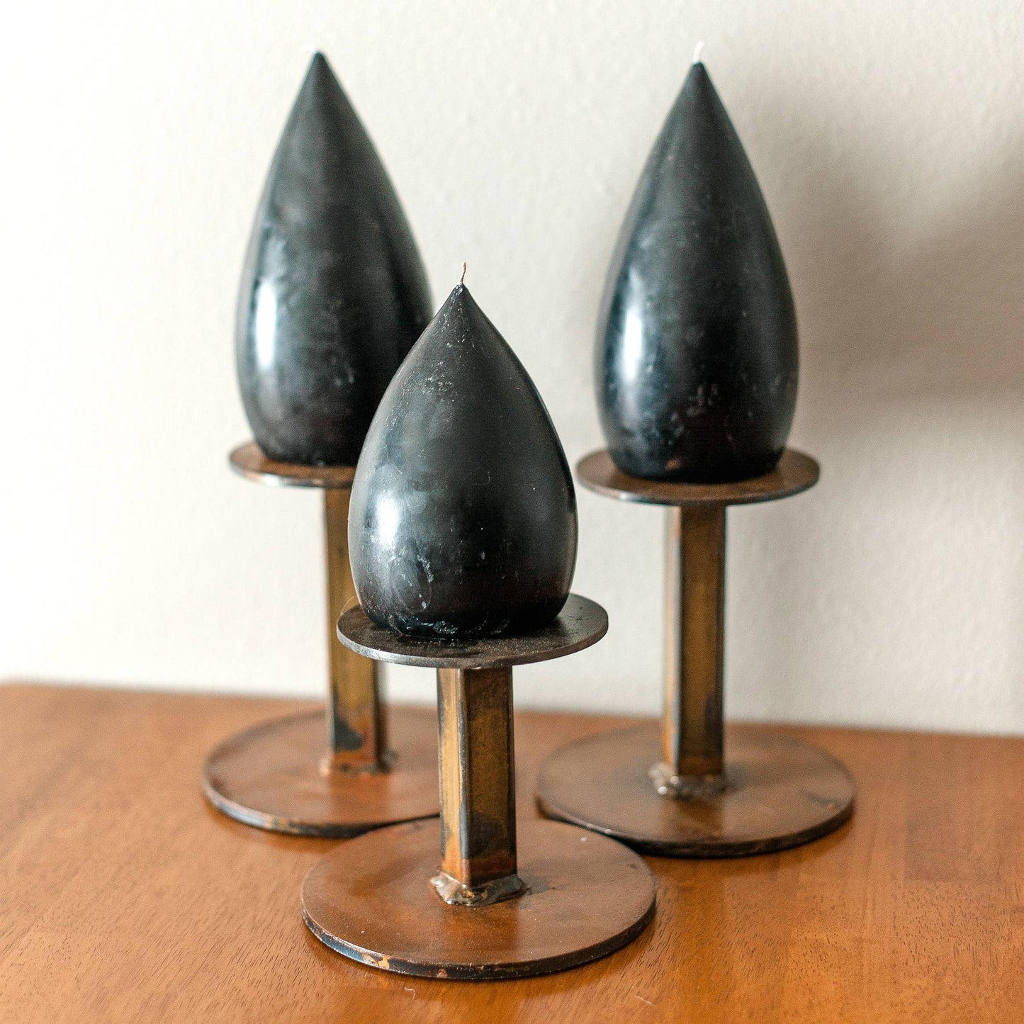 Metal Pillar Candle Holders