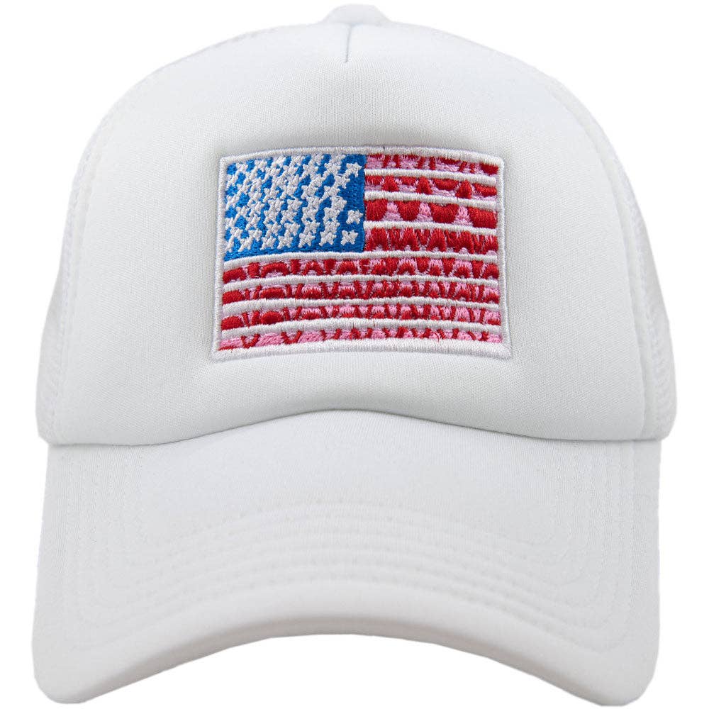 American Flag Cute Foam Trucker Hat