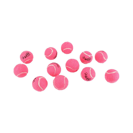 Happy Birthday Mini Squeaky Tennis Ball Pink