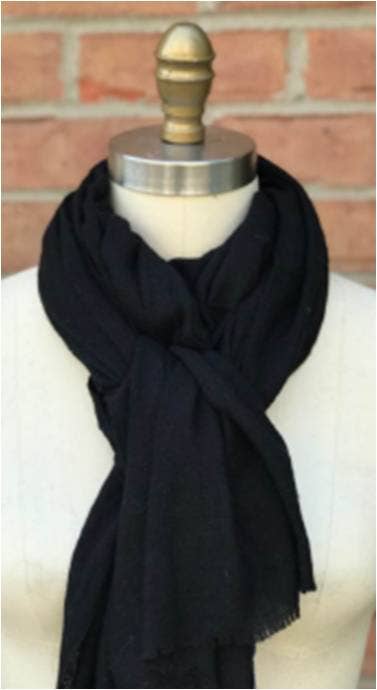 Cashmere Blend Travel Wrap - Black