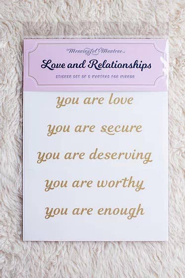 Love & Relationships Mirror Decals