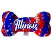 Illinois Patriotic Tie Dye Bone Dog Toy