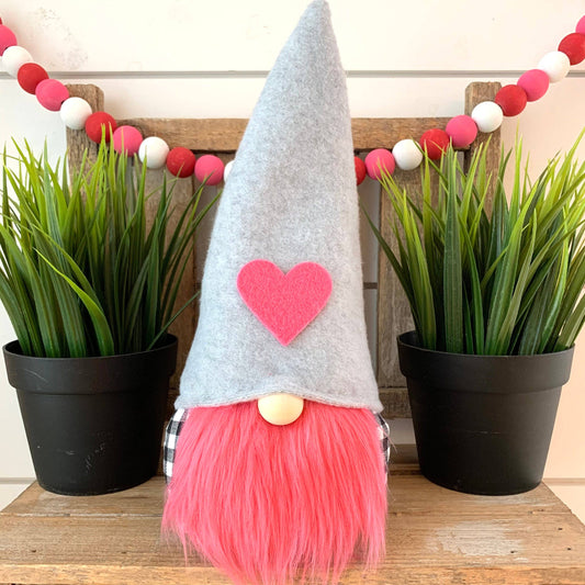 Medium Pink Valentine Gnome, Boy