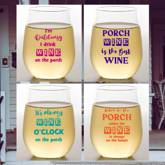 Porch Wine Shatterproof Wine Glasses