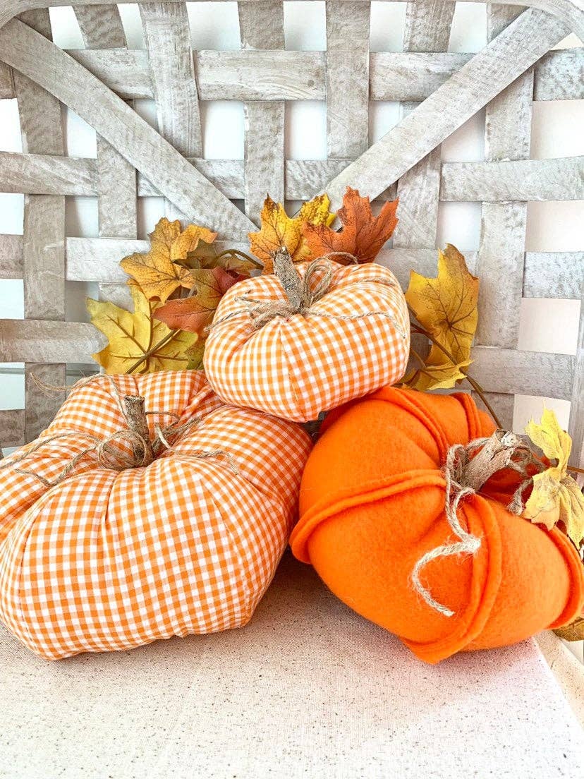 Fabric Pumpkins: Small, Medium, Large