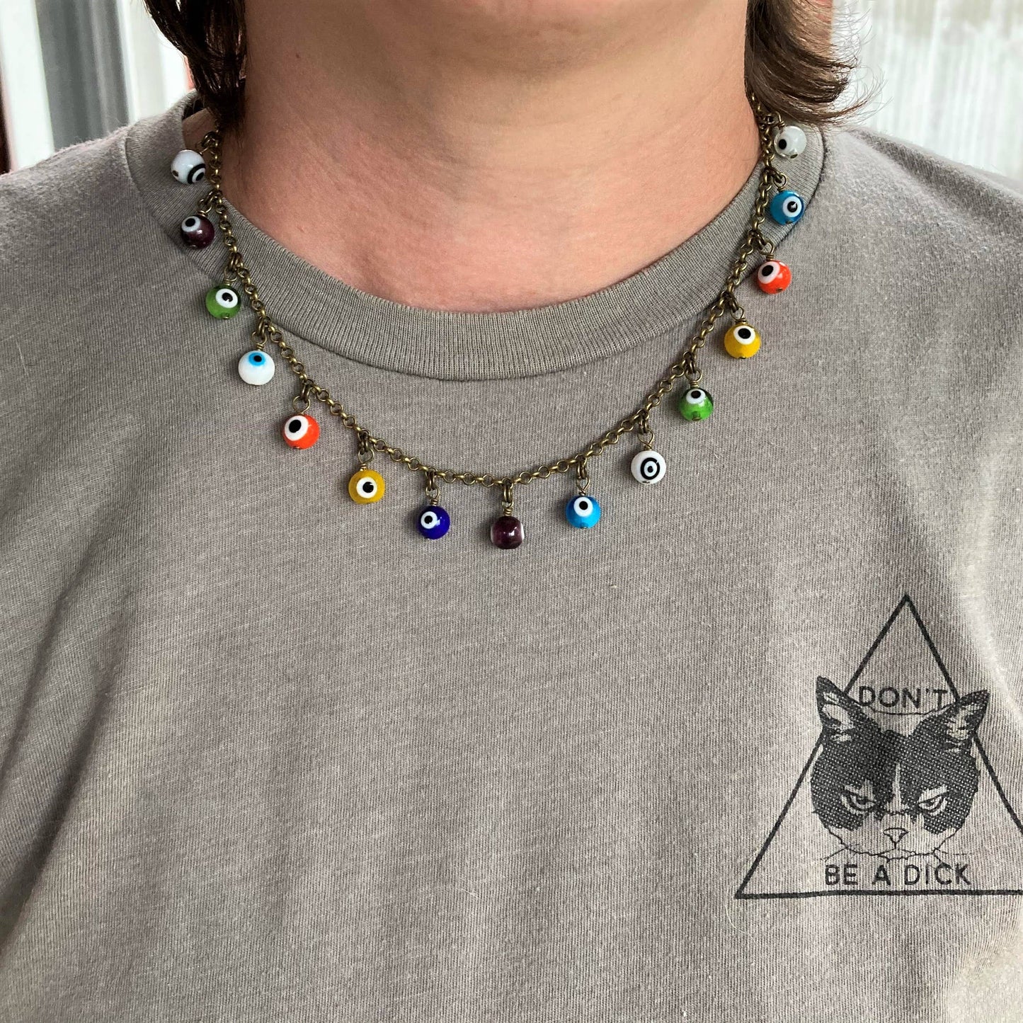 Evil Eye Beaded Choker