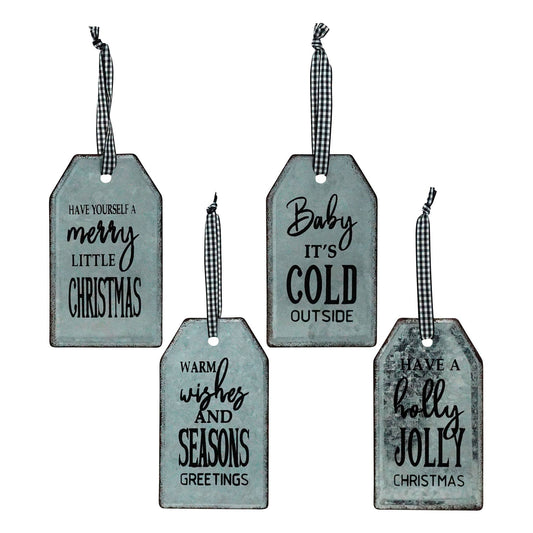 Galvanized Tag Ornament