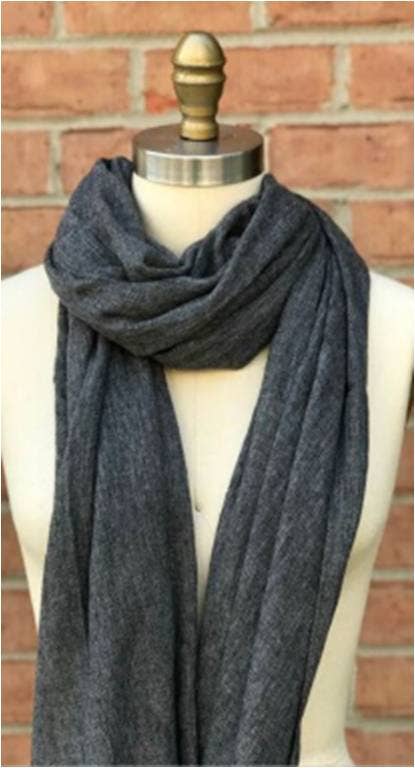 Cashmere Blend Travel Wrap - Charcoal