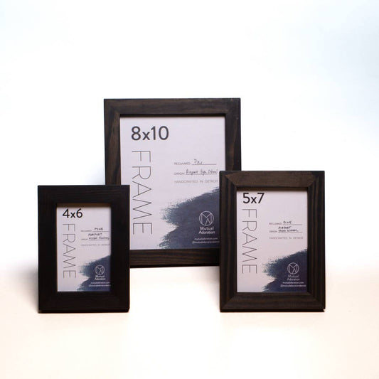 8x8 Blackened Ebony Reclaimed Wood Picture Frame