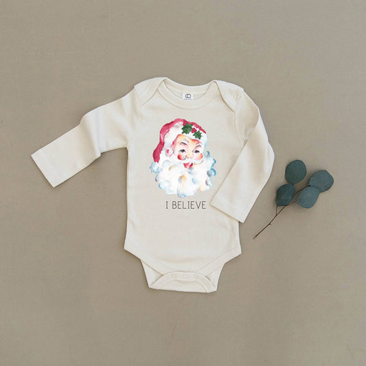 I Believe Santa Claus Organic Onesie