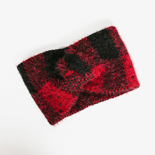 Buffalo Plaid Twist Headband