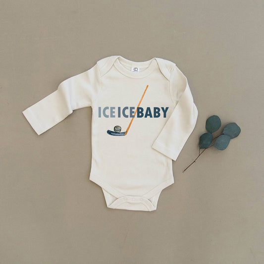 Ice Ice Baby Hockey Organic Baby Onesie