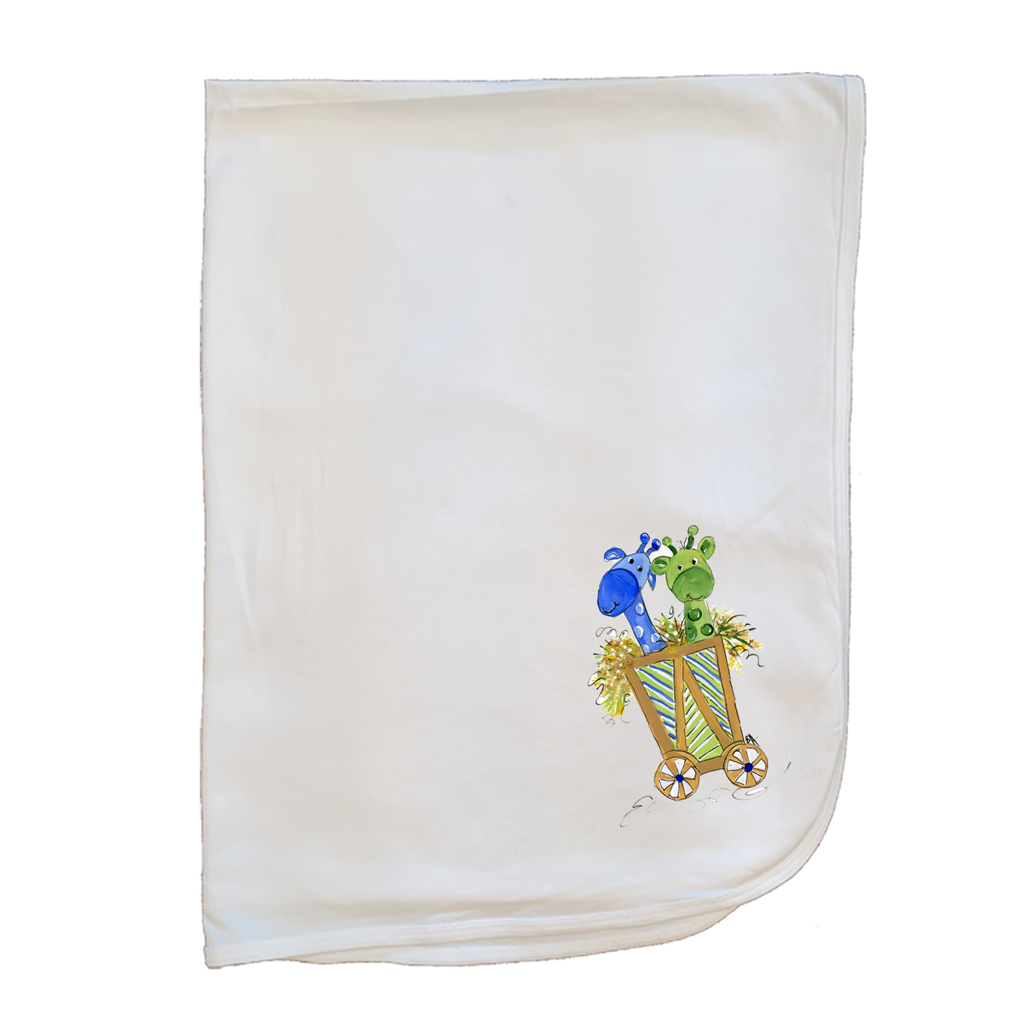 Baby Set- Giraffes- Blanket and Bib