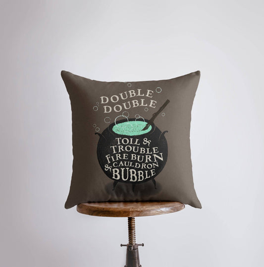 Double Double Toll & Trouble Throw Pillow