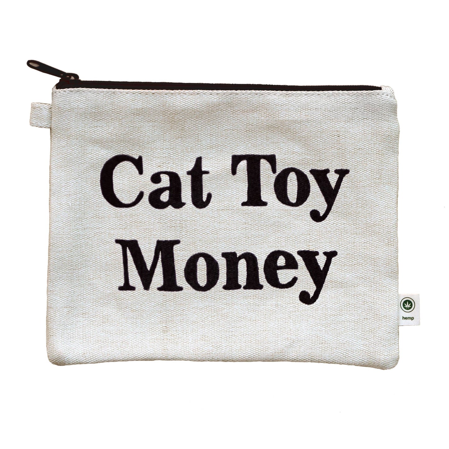 Cat Toy Money Canvas Pencil Pouch, Cat Cafe Pet Store