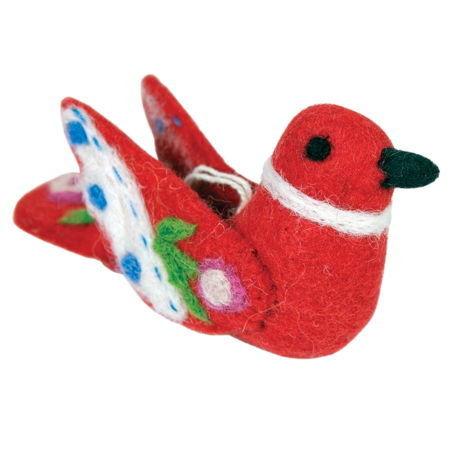 Alpine Love Bird Ornament, Red