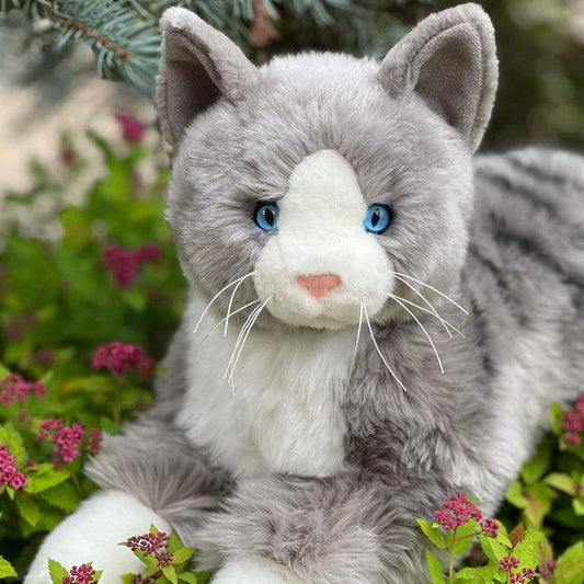 19" Plush Tabby Grey Cat