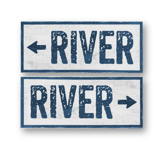 River arrow 10 x 20- Navy Right Arrow