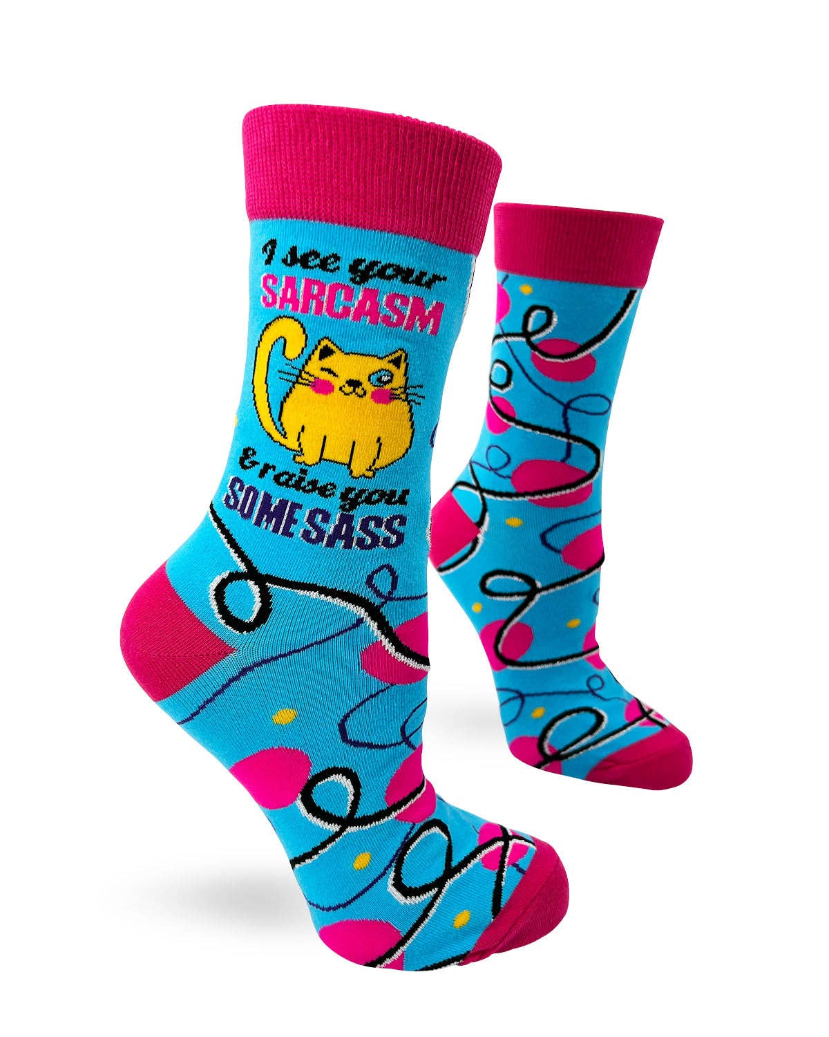 I See Your Sarcasm & Raise You Some Sass Ladies' Crew Socks