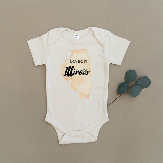 Loved in Illinois Organic Onesie