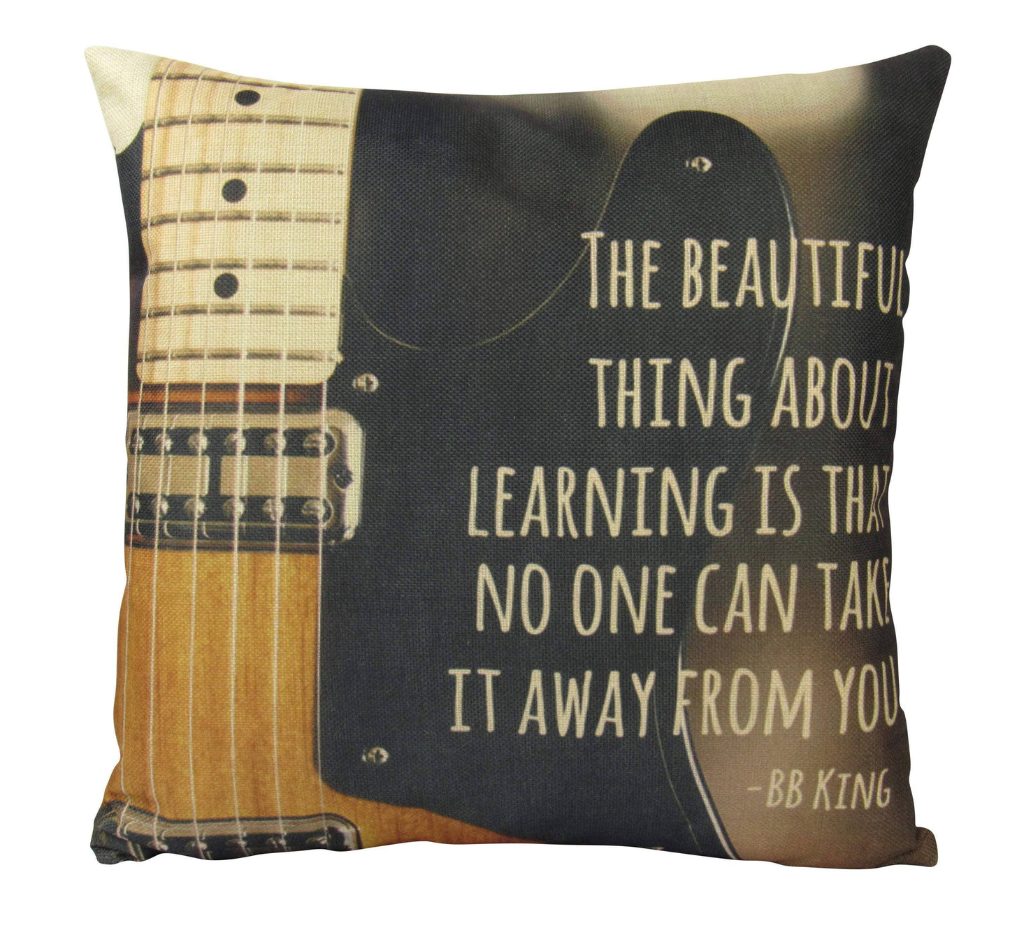 Music Lover BB King Blues Throw Pillow