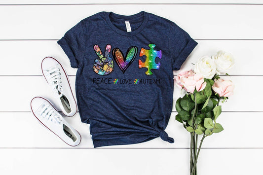 Peace Love Autism T-Shirt