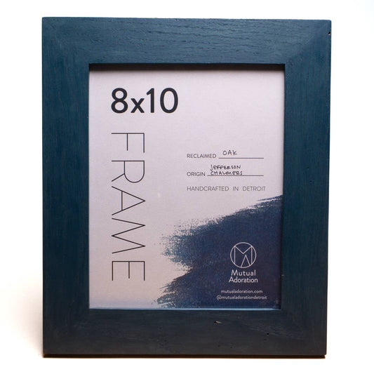 Wide 8x10 Navy Blue Reclaimed Wood Picture Frame