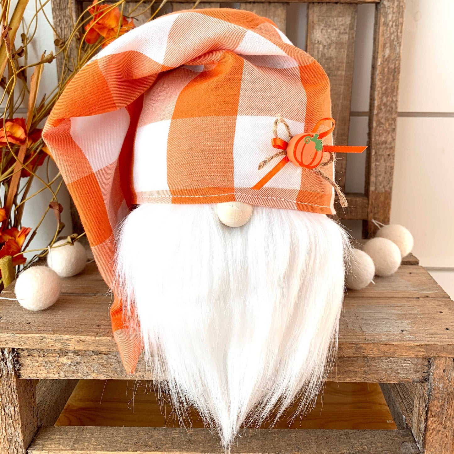 Fall Check Slouch Hat Gnome, Boy Or Girl