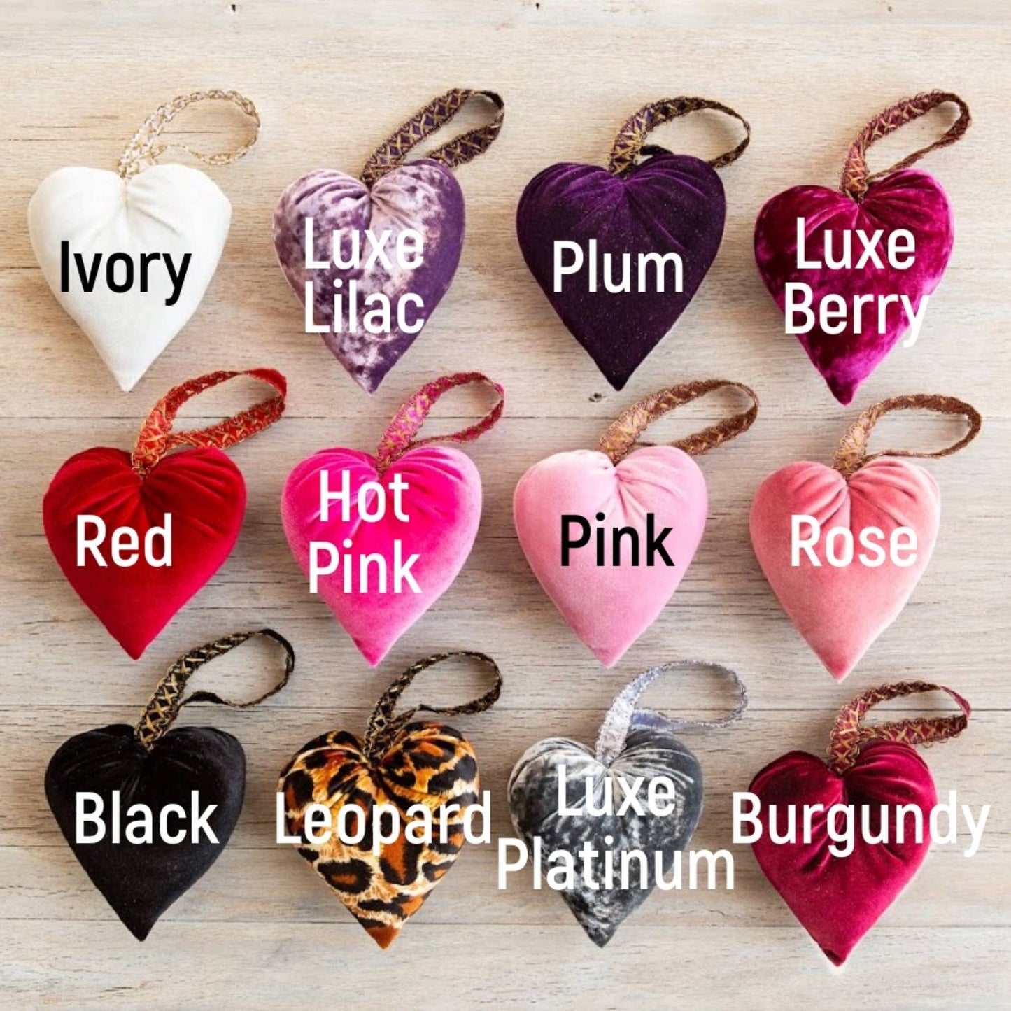 Handmade Velvet Hearts