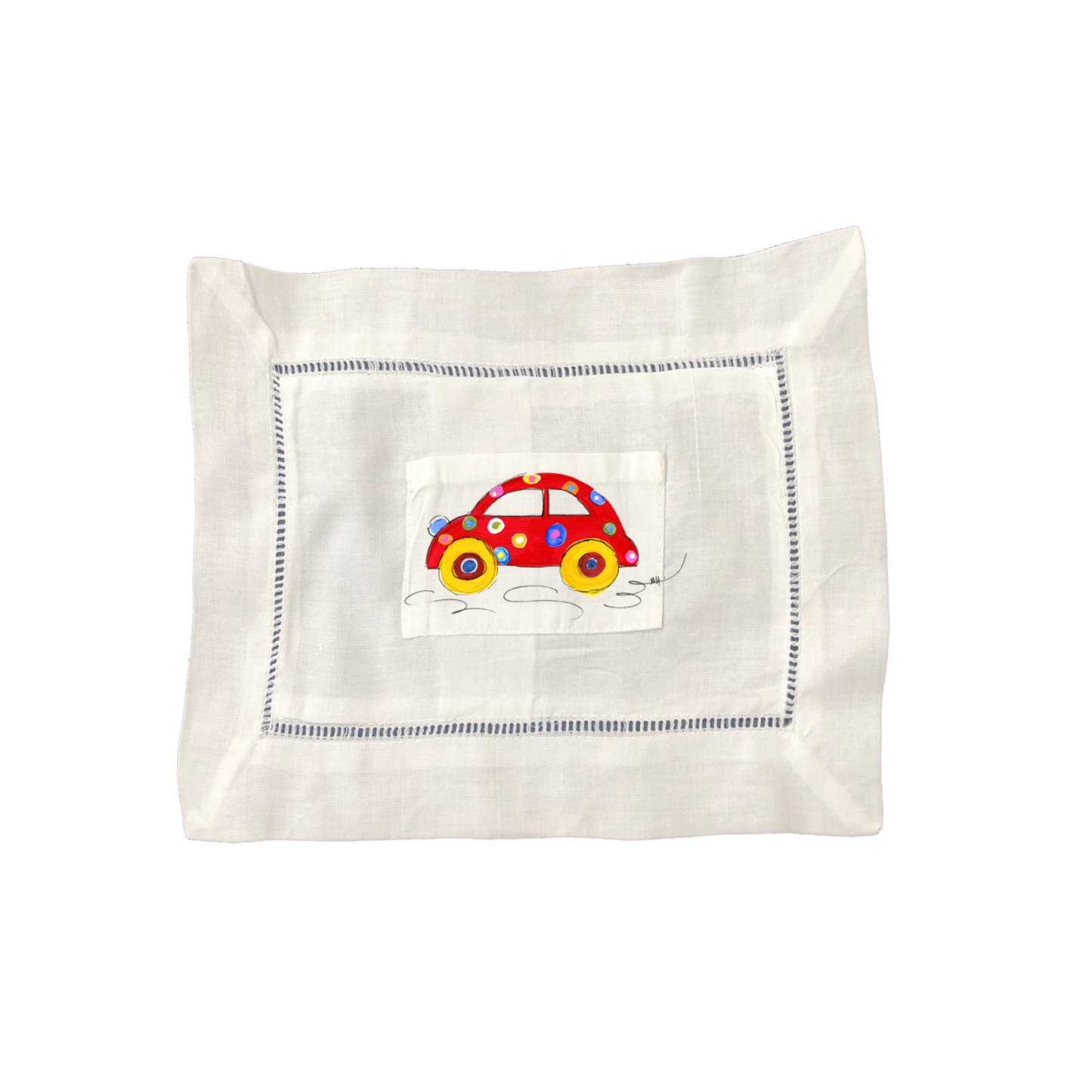 LargeTooth Fairy Pillow  (7"x10") Red Car