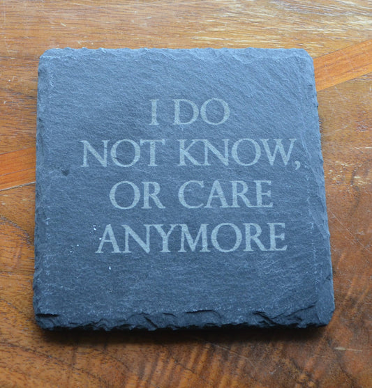 Coaster -I Do Not Know, Or Care Anymore